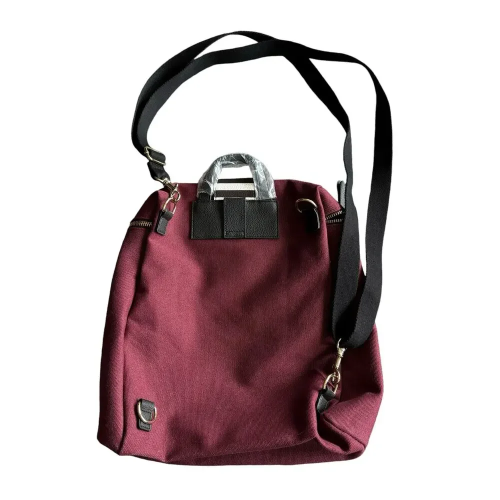 HENRI BENDEL NEW CANVAS PURSE BACKPACK CONVERTIBLE MEDIUM SIZE LIMITED EDITION